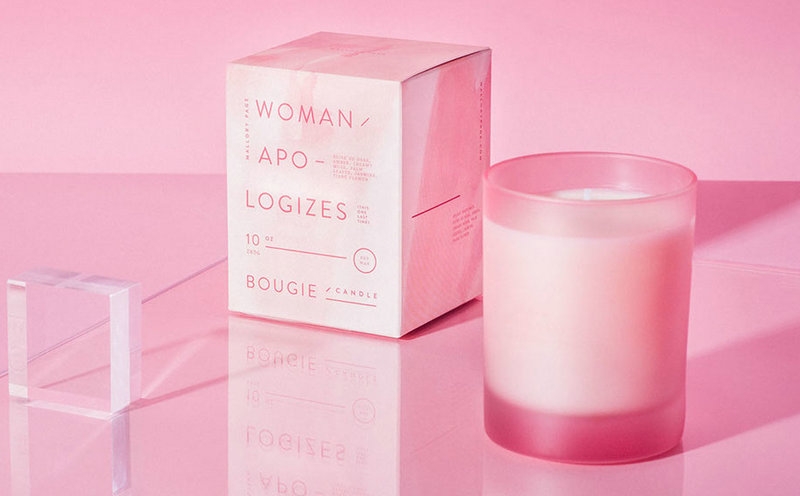 蠟燭包裝設計,大規(guī)模的使用單色繪畫