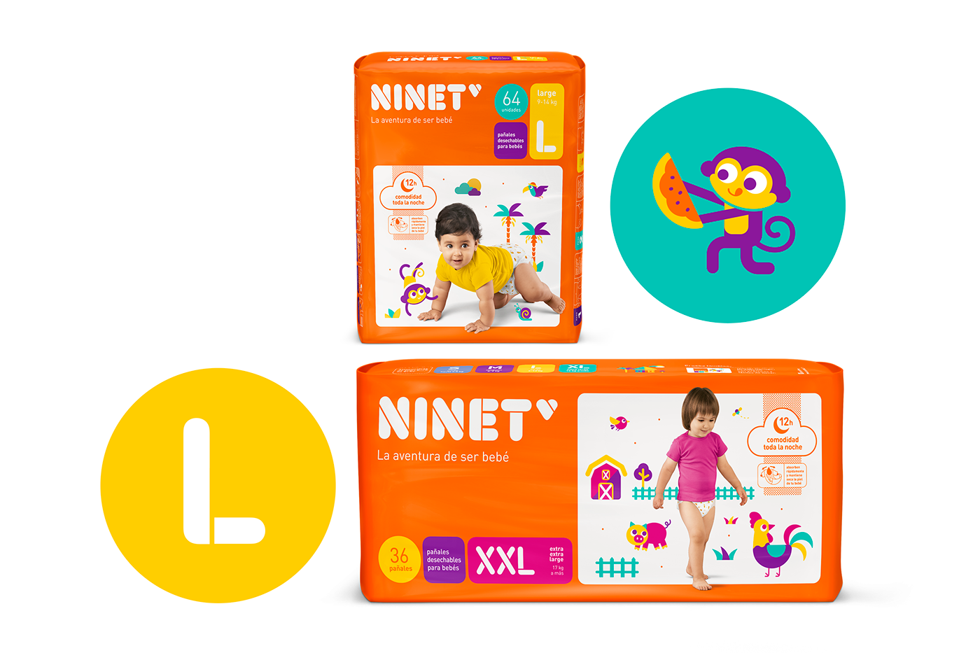 大冒險式嬰兒用品品牌包裝設計，不一樣的紙尿褲設計