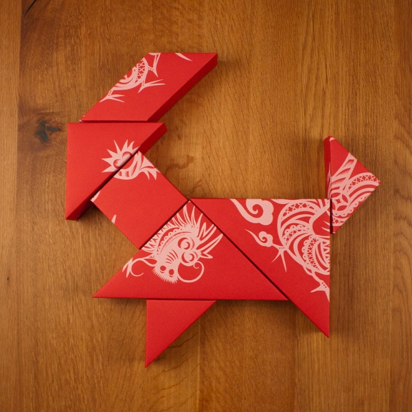 春節禮品盒包裝設計，新年七巧板的妙用