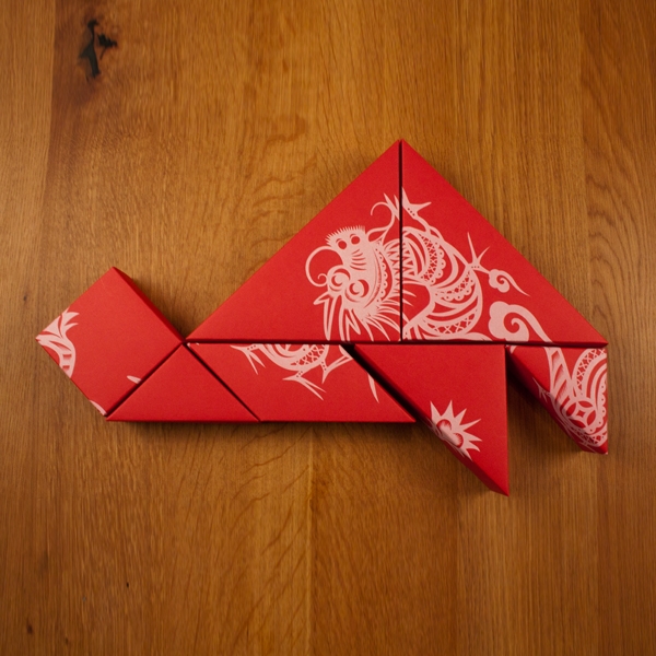 春節禮品盒包裝設計，新年七巧板的妙用
