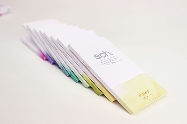 彩色之光， 生態手工巧克力食品包裝設計工程。