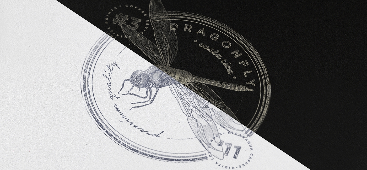 大自然的奇跡，蜻蜓主題的咖啡品牌包裝設(shè)計(jì)