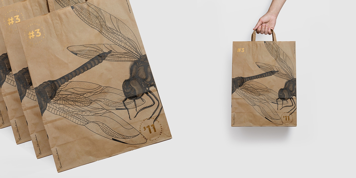 大自然的奇跡，蜻蜓主題的咖啡品牌包裝設(shè)計(jì)