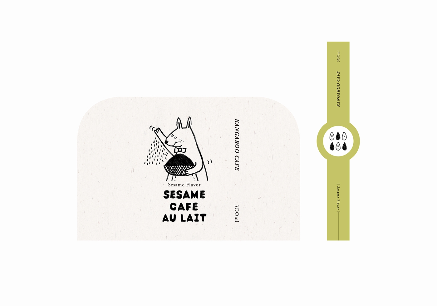 黑巧克力、水果風味、芝麻歐蕾三種不同的咖啡包裝設計