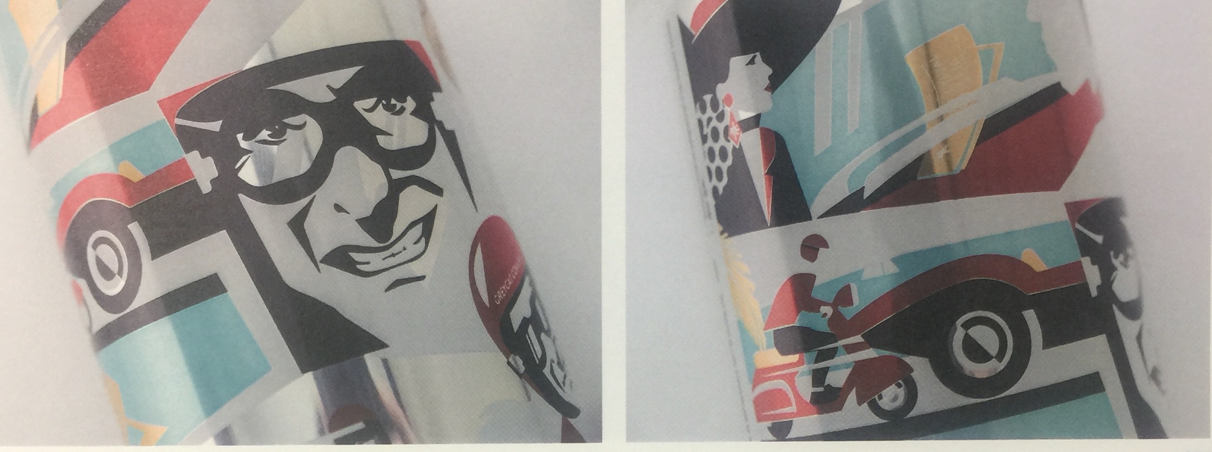 漫畫風格的電影院啤酒包裝設計