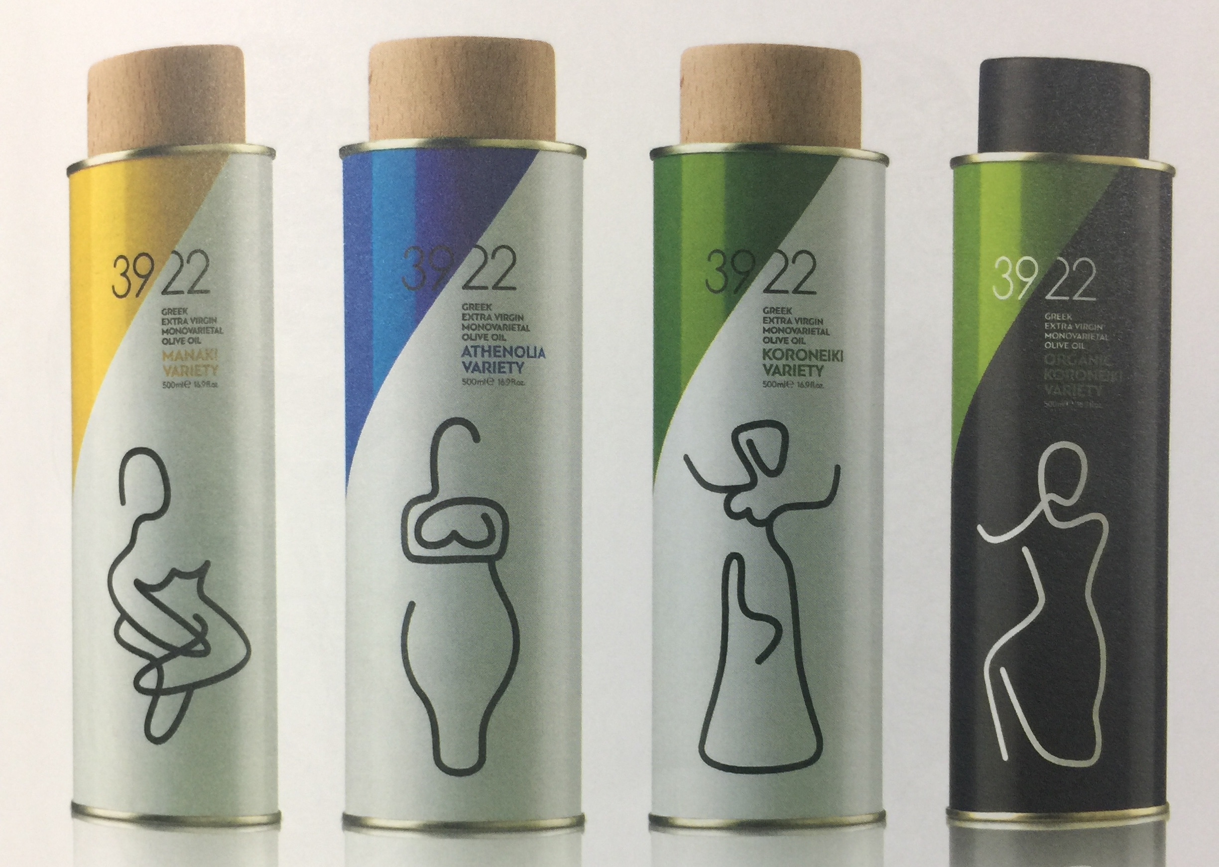 女性設計元素的食用橄欖油包裝設計