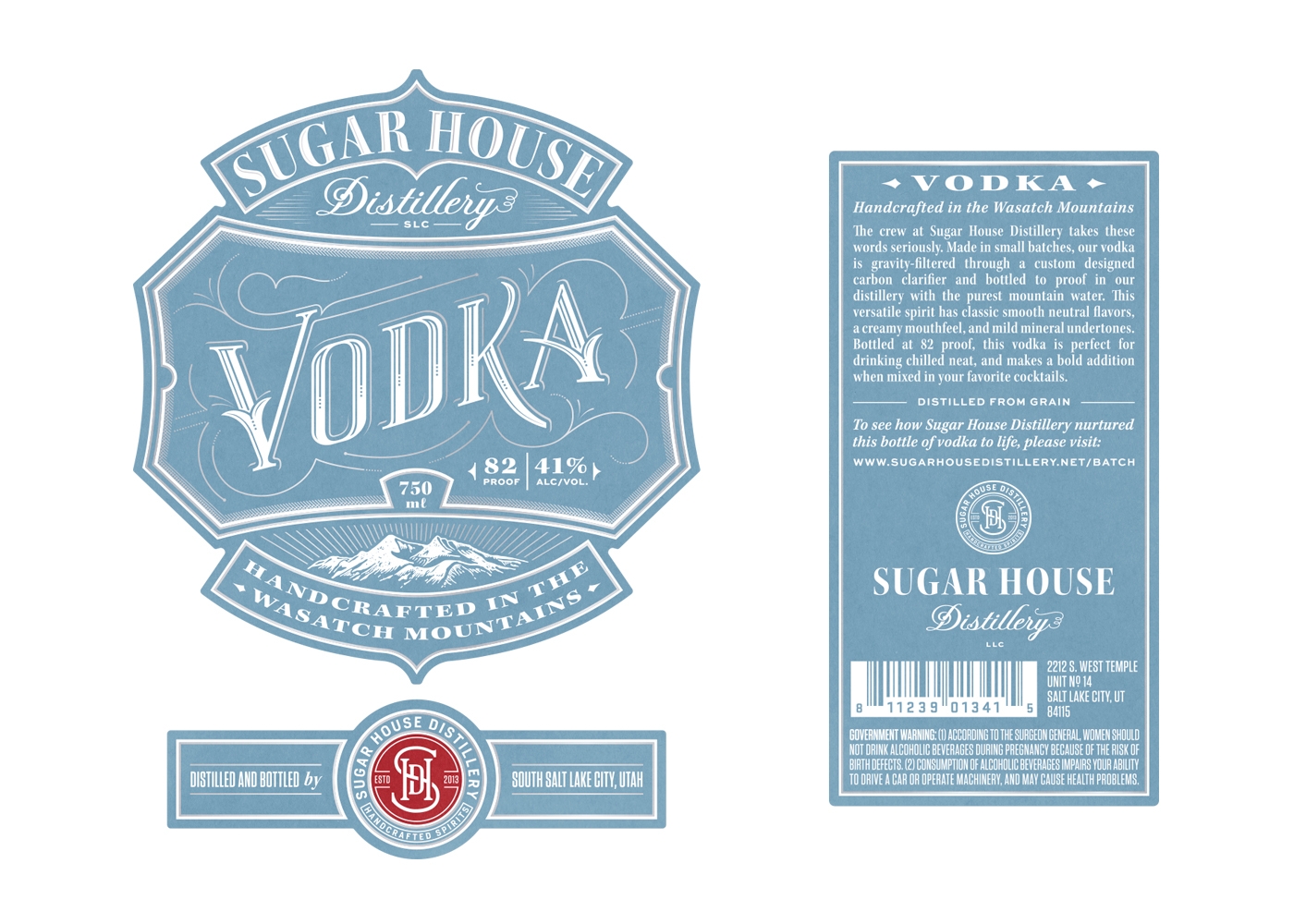 清爽的伏特加洋酒包裝設計